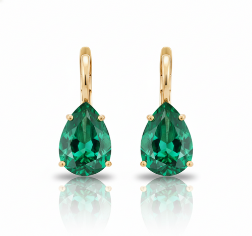 Eclisse Pear Emerald Eariings