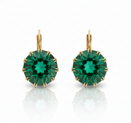 Lumine Emerald Hoops