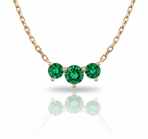 Trinity Radiance Emerald Necklace